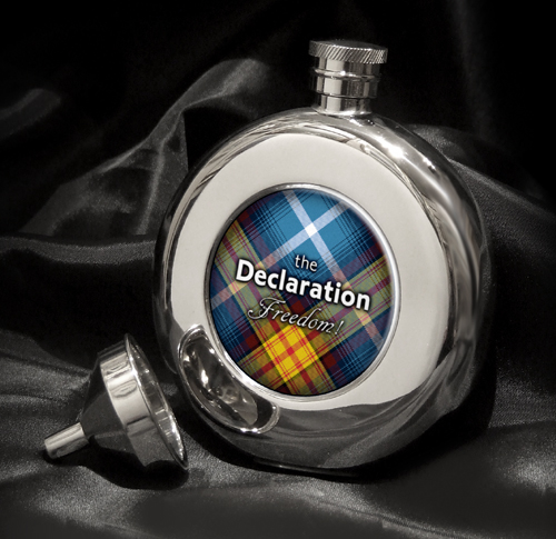 Declaration Tartan Round Hip Flask