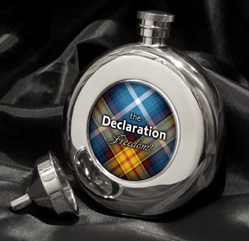 Declaration Tartan Round Hip Flask